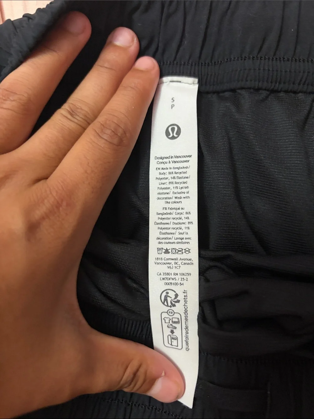lululemon athletica Black Athletic Running Shorts